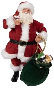 Vianočné dekorácie Santa Claus s vrecom darčekov - 16 * 8 * 28 cm