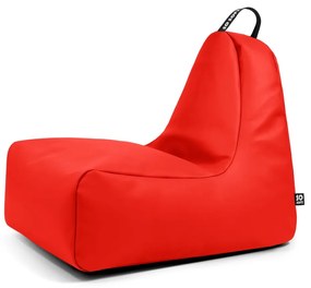 Červený detský sedací vak z imitácie kože Chill M – So Soft?