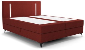 Manželská posteľ 200 cm Ortega Comfort (červená) (s roštom a matracom, s úl. priestorom) (s LED osvetlením). Vlastná spoľahlivá doprava až k Vám domov. 1082750