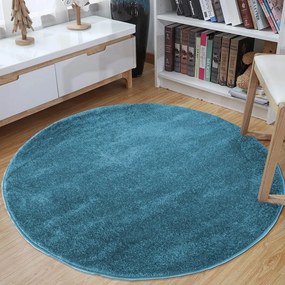 Okrúhly koberec modrej farby Šírka: 60 cm | Dĺžka: 60 cm