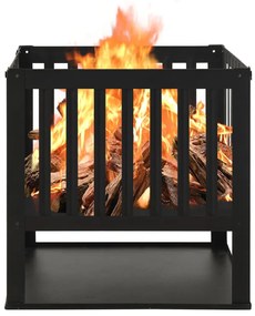 Čierne kovové prenosné ohnisko FIRE