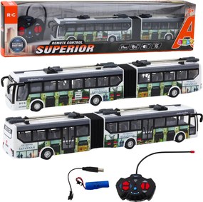 LEAN Toys Mestský trolejbus diaľkovo ovládané RC svetlá verejná doprava