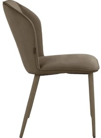 Hnedé zamatové jedálenské stoličky v súprave 2 ks Wilma – Støraa