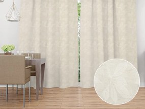 Biante Dekoračný záves TF-065 Listy na režnom 150x250 cm