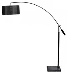 Retro stojaca lampa Bianca chróm/čierne