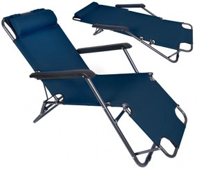 Záhradné lehátko Leon modré