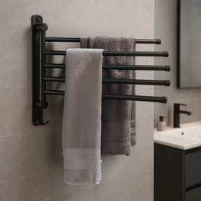 Koupelnový věšák na ručníky ONTI černý