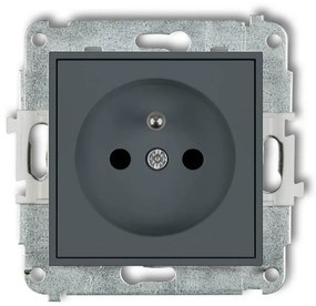 Zásuvka jednoduchá  Z/U grafit mat 28MGP-1ZP