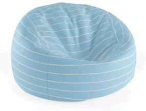 Sablio Sedací vak Cocoon Biele linky na modrej - 75 x 45 x 35 cm