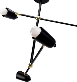 Toolight Toolight, 4-rammené stropné svietidlo, 4xE14, APP1708-4CP, čierna-zlatá, OSW-03628