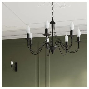 Čierne stropné svietidlo Sollux Floriano 5