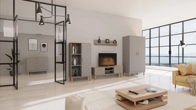 Polica DENVER - šedá