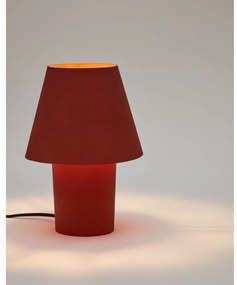 Stolová lampa v terakotovej farbe s kovovým tienidlom (výška 30 cm) Canapost – Kave Home