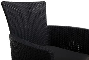 DEOKORK Záhradná ratanová zostava HAVANA BALCONY (antracit)