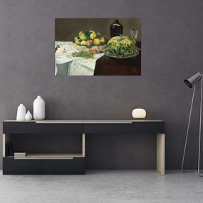 Obraz - Edouard Manet, Still Life with Melon and Peaches, reprodukcia (90x60 cm)