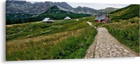 Obraz - Horská krajina s domčekmi (120x50 cm)