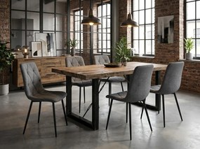 Sivá stolička LIBRA STONE GREY s čiernymi nohami