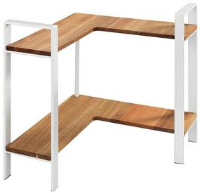 WENKO 53025100 - Polica LOUISA 30x33 cm biela/hnedá