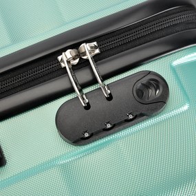 BONTOUR „Wave“ 3-dielna súprava kufrov s dvojitými kolieskami, s TSA zámkom, púdrovo zelená