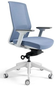 BESTUHL Kancelárska stolička J17 WHITE BP modrá svetlá