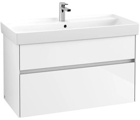 VILLEROY &amp; BOCH Collaro závesná skrinka pod umývadlo, 2 zásuvky, 954 x 444 x 546 mm, Glossy White, C01100DH