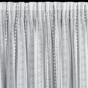 ZÁVES NA PÁSKE ADORA 140X270 CM BIELA