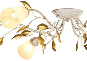Brilagi - Prisadený luster FLORA 6xE14/60W/230V zlatá/krémová/patina