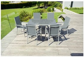 Livarno home Hliníkový záhradný stôl Houston, biely  (100385999)