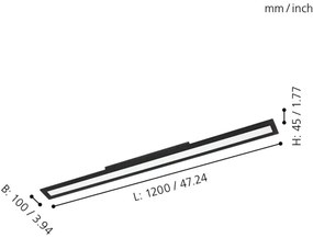Eglo 31739 - LED Stmievateľné stropné svietidlo SALOBRENA-Z LED/33,5W/230V čierna