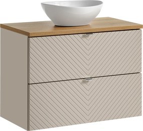 Comad Kúpeľňová skrinka s doskovým umývadlom SET-VIC B OAK 80 kašmír/dub coast evoke