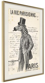 Artgeist Plagát - La Vie Parisienne [Poster] Veľkosť: 20x30, Verzia: Zlatý rám s passe-partout