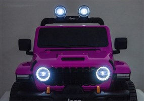 LEAN CARS Batéria pre vozidlá Jeep Rubicon 4x4 DK-JWR556 4x200W 24V ružová