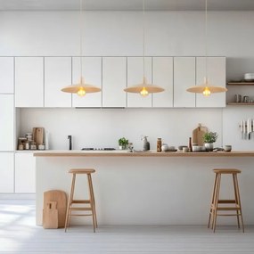 Luster na lanku ASTRA 1xE27/15W/230V pr. 41 cm béžová