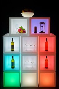 Svietiaca LED guľa 50 cm – 18 RGB + 12 biele