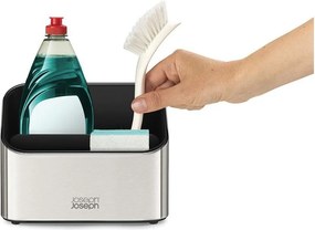 Kovový stojan na umývacie prostriedky v lesklej striebornej farbe Surface – Joseph Joseph