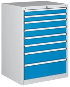 Dielenská zásuvková skriňa na náradie WL/BL, 8 zásuviek, 723 x 580 x 1080 mm
