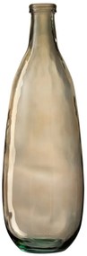Hnedá sklenená váza Bottle - Ø 25 * 75 cm