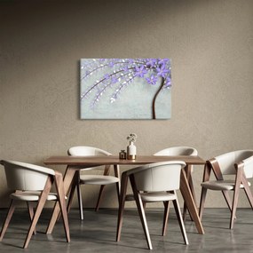 Obraz - Fialový dážď (90x60 cm)