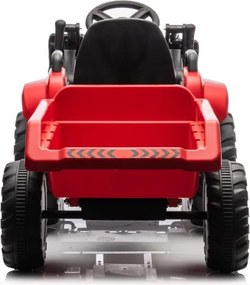 LEAN CARS Batériový traktor s lyžicou BW-X002A červený