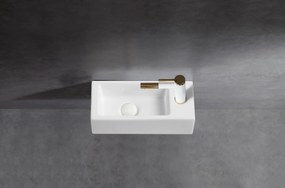 Cerano Roberto, keramické umývadlo 365x180x90 mm, závesné pravé, biela lesklá, CER-CER-417209R