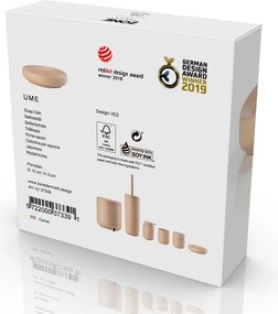 Béžová porcelánová nádobka na mydlo Ume – Zone