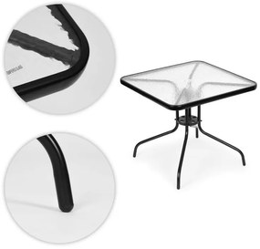 Záhradný stôl 80 cm sklenený