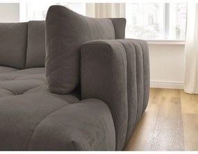 Taupe rozkladacia/s úložným priestorom rohová pohovka (pravý roh/do L) Fuji – Bobochic Paris