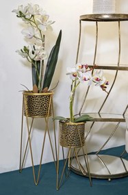 Sada 2 ks stojanů na květiny Glod zlatá