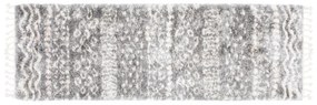 Kusový koberec shaggy Alsea tmavo sivý atyp 80x250cm