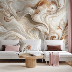 Tapeta hnedé abstraktné vlny