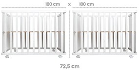 Biela detská ohrádka 100x100 cm Little stars – Roba