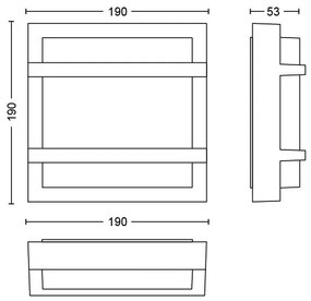Philips 17394/93/P3 - LED Vonkajšie nástenné svietidlo PETRONIA LED/12W IP44