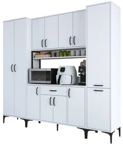 Set kuchynských skriniek Bisaka 4 (biela). Vlastná spoľahlivá doprava až k Vám domov. 1094300