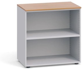 Kancelársky regál 800 x 420 x 740 mm, sivá / buk